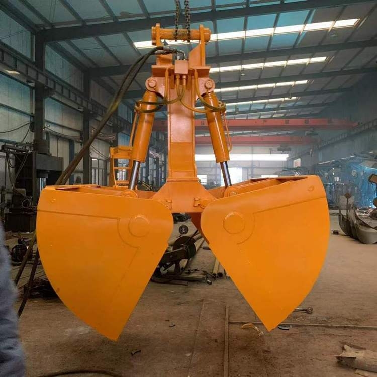 河道清淤专用挖掘机60-240双油缸液压旋转贝壳斗钩机挖沙抓泥斗